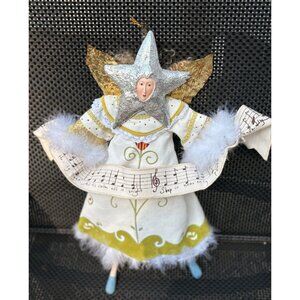 Patience Brewster Krinkles Silent Night Angel Tree Topper 15” Christmas Decor